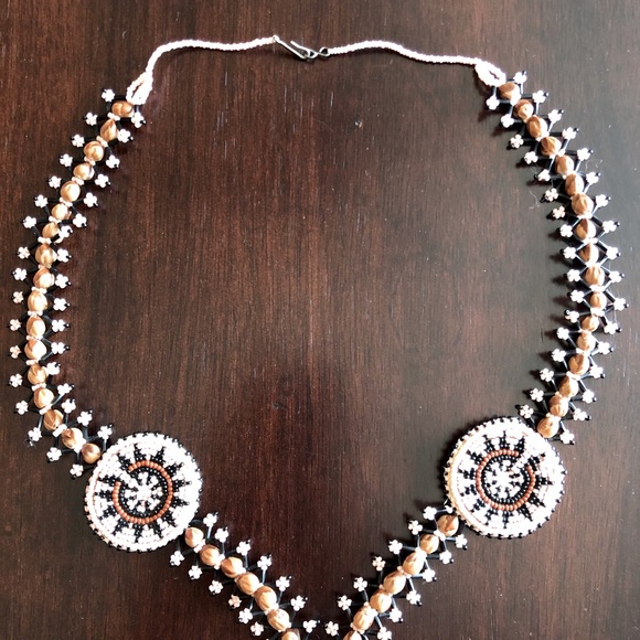 Native Indian Multi Pink Beaded Necklace. - Picture 4 of 6